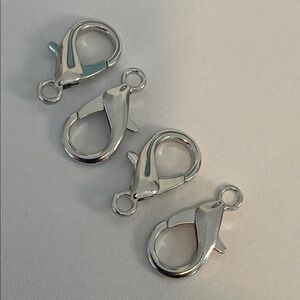 Lobster Clasps 23mm Set of 4 | Silver Finish